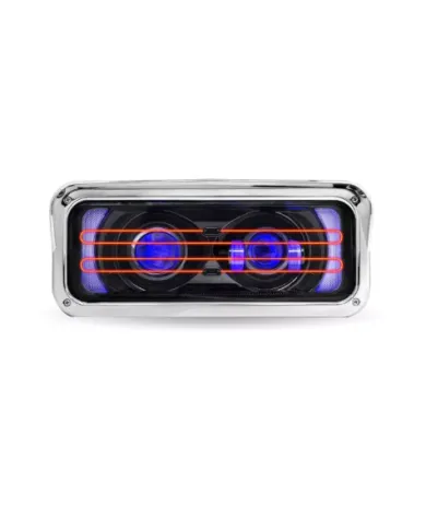 TXTLED-H136 - Rectangular HEATED Backlit LED Projector Headlight Assembly - Black (Driver Side)