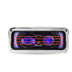 TXTLED-H137 - Rectangular HEATED Backlit LED Projector Headlight Assembly - Black (Passenger Side)
