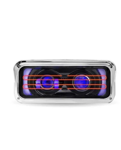 TXTLED-H137 - Rectangular HEATED Backlit LED Projector Headlight Assembly - Black (Passenger Side)