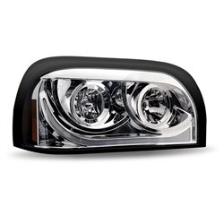 TXTLED-H14 - Freightliner Century Halogen Projector Headlight Assembly - Chrome (Passenger Side)