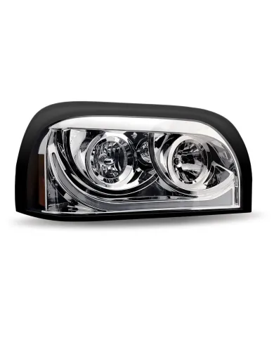 TXTLED-H14 - Freightliner Century Halogen Projector Headlight Assembly - Chrome (Passenger Side)