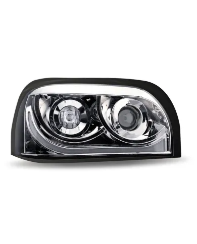 TXTLED-H50 - Freightliner Century LED Projector Headlight Assembly - Chrome (Passenger Side)