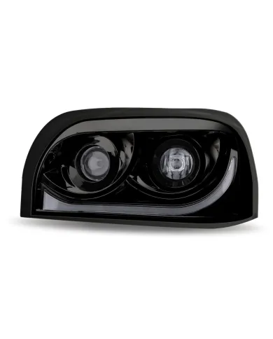 TXTLED-H57 - Freightliner Century LED Projector Headlight Assembly - Black (Driver Side)