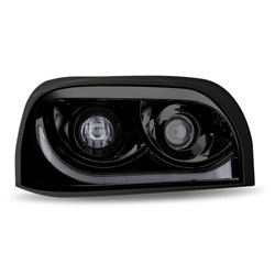 TXTLED-H58 - Freightliner Century LED Projector Headlight Assembly - Black (Passenger Side)