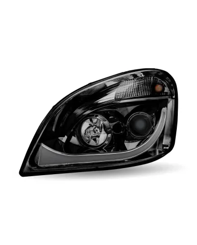 TXTLED-H68 - Freightliner Cascadia LED Projector Headlight Assembly - Black (Driver Side)