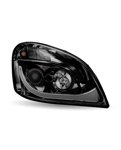 TXTLED-H69 - Freightliner Cascadia LED Projector Headlight Assembly - Black (Passenger Side)