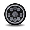 TXTLED-H70 - 7" Round LED Projector Headlight - Black with White Halo (1320 Lumens)