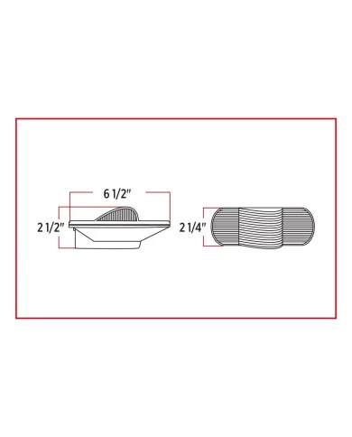 TXTLED-HOBA - Oval Side Turn Signal & Marker LED Light with Hump (18 Diodes)