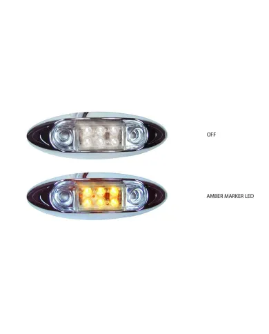 TXTLED-INF2CA - Small Infinity Clear Amber LED (6 Diodes)