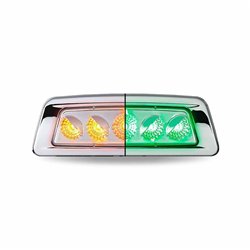 TXTLED-K100AG - KENWORTH T680/T700/T880 DRIVER FENDER MARKER LIGHT-DUAL REVOLUTION AMBER/GREEN LED 