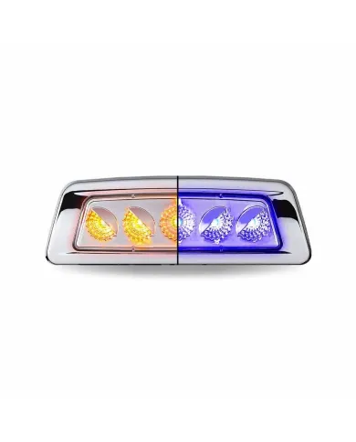 TXTLED-K200AB - KENWORTH T680/T700/T880 PASSENGER FENDER MARKER LIGHT-DUAL REVOLUTION AMBER/BLUE LED 