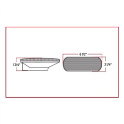 TXTLED-OBMW - Oval Mirror White Back-Up LED (13 Diodes)