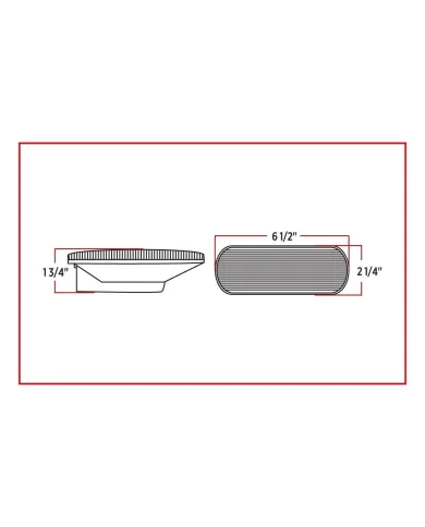 TXTLED-OBMW - Oval Mirror White Back-Up LED (13 Diodes)