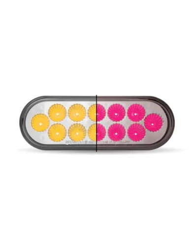 TXTLED-OXAPINK - Oval Dual Revolution Amber/Pink LED