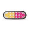TXTLED-OXAPINK - Oval Dual Revolution Amber/Pink LED