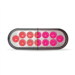 TXTLED-OXRPINK - Oval Dual Revolution Red/Pink LED