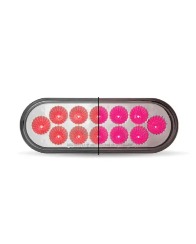 TXTLED-OXRPINK - Oval Dual Revolution Red/Pink LED