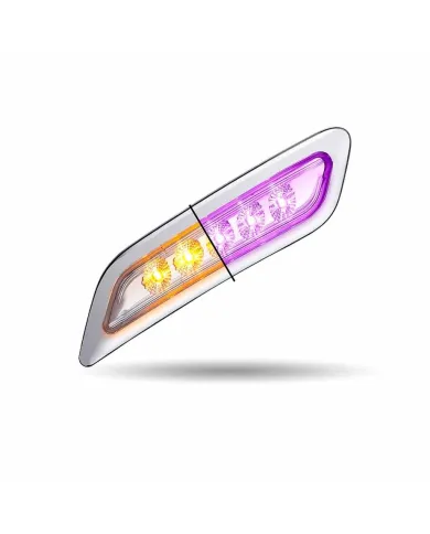 TXTLED-P100AP - PETERBILT 579/567/587 DRIVER DOOR MARKER LIGHT-DUAL REVOLUTION AMBER/PURPLE LED 