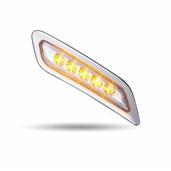 TXTLED-P200CA - PETERBILT 579/567/587 PASSENGER DOOR MARKER LIGHT- CLEAR AMBER LED 