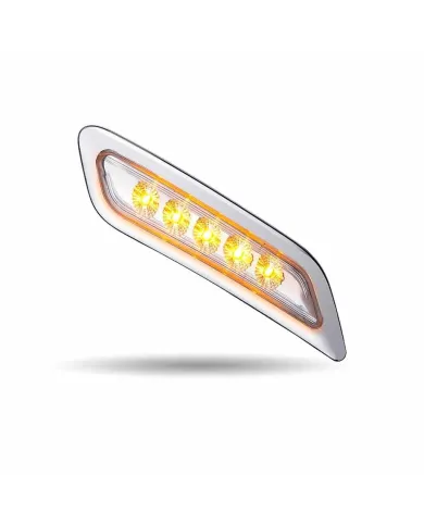 TXTLED-P200CA - PETERBILT 579/567/587 PASSENGER DOOR MARKER LIGHT- CLEAR AMBER LED 