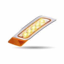 TXTLED-P300CA - PETERBILT 579/567/587 DRIVER MARKER FENDER LIGHT- CLEAR AMBER LED 