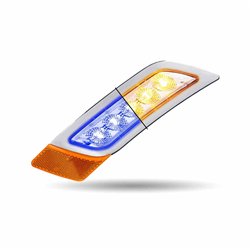 TXTLED-P400AB - PETERBILT 579/567/587 PASSENGER FENDER MARKER LIGHT-DUAL REVOLUTION AMBER/BLUE LED 