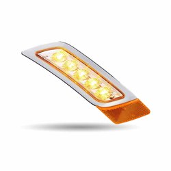 TXTLED-P400CA - PETERBILT 579/567/587 PASSENGER FENDER MARKER LIGHT- CLEAR AMBER LED 