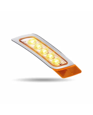 TXTLED-P400CA - PETERBILT 579/567/587 PASSENGER FENDER MARKER LIGHT- CLEAR AMBER LED 