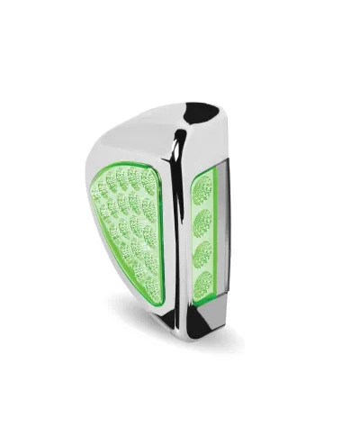 TXTLED-PSHXG - Peterbilt Side Headlight Triangle Dual Revolution Amber/Green LED (24 Diodes)