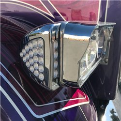 TXTLED-PSHXP - Peterbilt Side Headlight Triangle Dual Revolution Amber/Purple LED (24 Diodes)