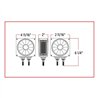 TXTLED-SDFL3 - Super Diode Double Face Double Post Square LED - Driver Side (38 Diodes)