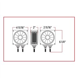 TXTLED-SDFL3A - Super Diode Double Face Double Post Square Amber LED - Driver Side (38 Diodes)