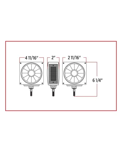 TXTLED-SDFL4 - Super Diode Double Face Single Post Square LED - Driver Side (38 Diodes)
