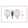 TXTLED-SDFL4 - Super Diode Double Face Single Post Square LED - Driver Side (38 Diodes)