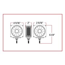 TXTLED-SDFR4 - Super Diode Double Face Single Post Square LED - Passenger Side (38 Diodes)