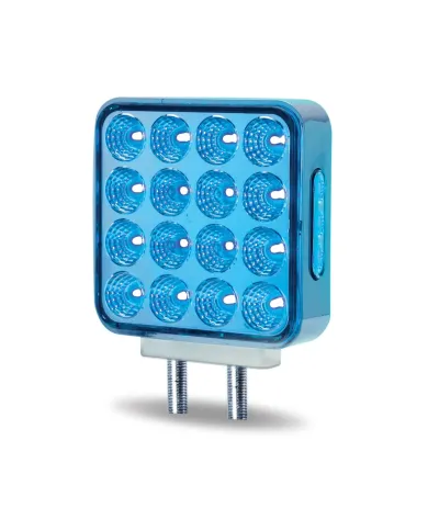 TXTLED-SDXB - Dual Revolution Double Face Double Post Square LED (Amber/Red/Blue) - (44 Diodes)