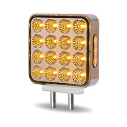 TXTLED-SDXB - Dual Revolution Double Face Double Post Square LED (Amber/Red/Blue) - (44 Diodes)