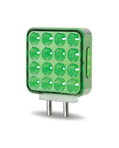 TXTLED-SDXG - Dual Revolution Double Face Double Post Square LED (Amber/Red/Green) - (44 Diodes)