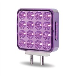 TXTLED-SDXP - Dual Revolution Double Face Double Post Square LED (Amber/Red/Purple) - (44 Diodes)