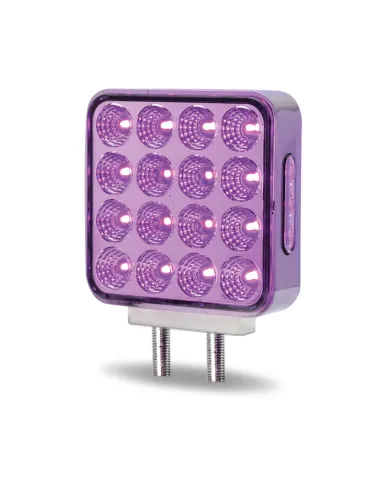 TXTLED-SDXP - Dual Revolution Double Face Double Post Square LED (Amber/Red/Purple) - (44 Diodes)