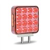 TXTLED-SDXP - Dual Revolution Double Face Double Post Square LED (Amber/Red/Purple) - (44 Diodes)