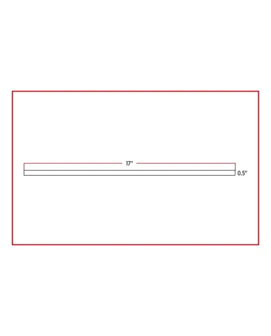 TXTLED-SXAB - 17" Dual Revolution Amber/Blue LED Strip - Attaches with 3M Tape