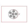 TXTLED-U16 - 4" Round High Power LED Worklamp with Bubble Lens & Reflector Cup (6 Diodes)