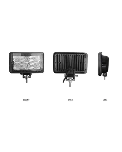 TXTLED-U20 - 4" x 6" Rectangular Heavy Duty LED Work Light - Flood Beam - 600 Lumens (6 Diodes)