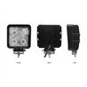 TXTLED-U27 - Universal White Square Work Light with Flood Beam - Clear Lens - Black Housing (4 Diodes) - 4000 Lumens