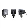 TXTLED-U6 - Universal White Small Square Work Light - Clear Lens - Black Housing (1 Diode) - 1200 Lumens