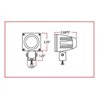 TXTLED-U6 - Universal White Small Square Work Light - Clear Lens - Black Housing (1 Diode) - 1200 Lumens