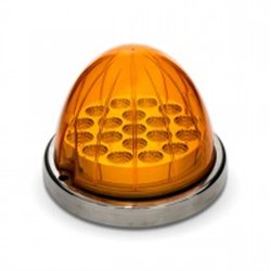 TXTLED-WA - Amber Watermelon LED with Reflector Cup & Lock Ring (19 Diodes)