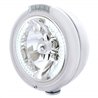 UP32485-Chrome Classic Headlight H4 With 34 White LED & Signal - Clear Lens