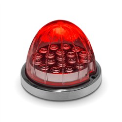 TXTLED-WCR - Clear Red Watermelon LED with Reflector Cup & Lock Ring (19 Diodes)